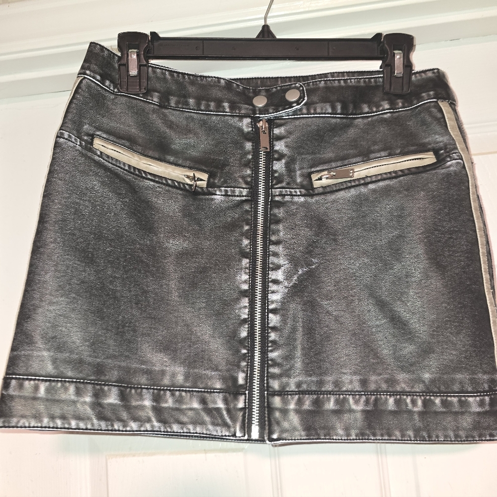 SO Black Mini Skirt with Zipper Detail